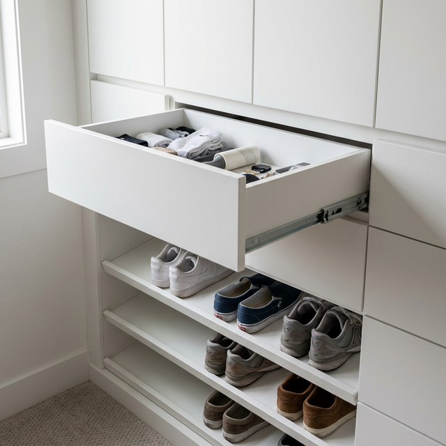 Drawer and Shoe Rack Detail
