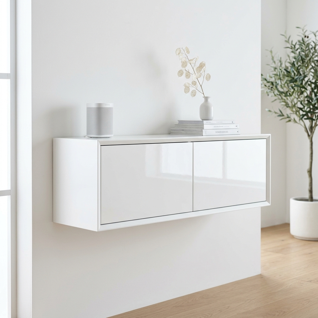 Pure White Compact Console