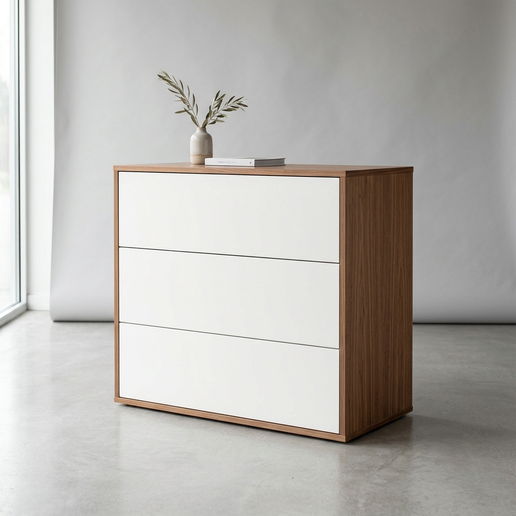 Walnut & White Luxe Dresser