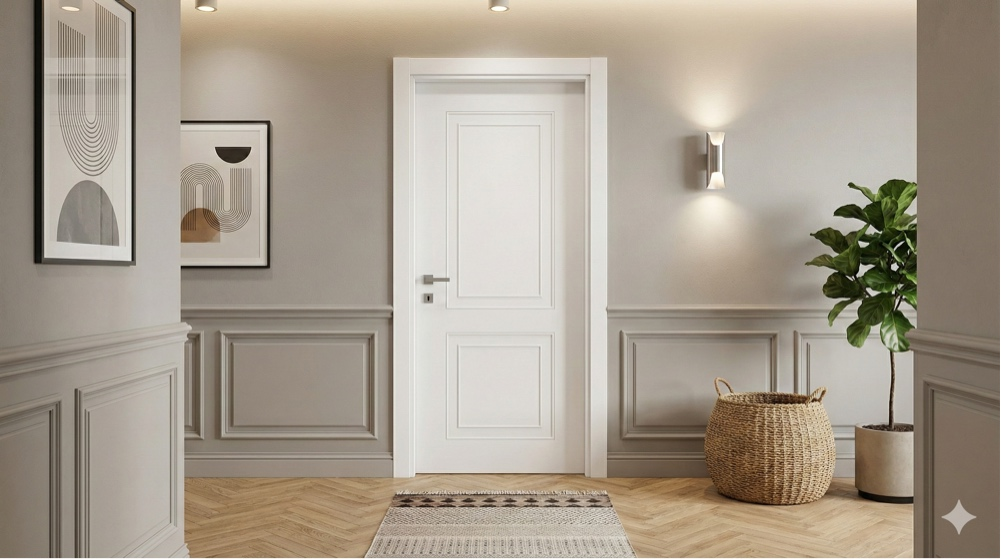 Luxury Door Installed in Bright Classical Room