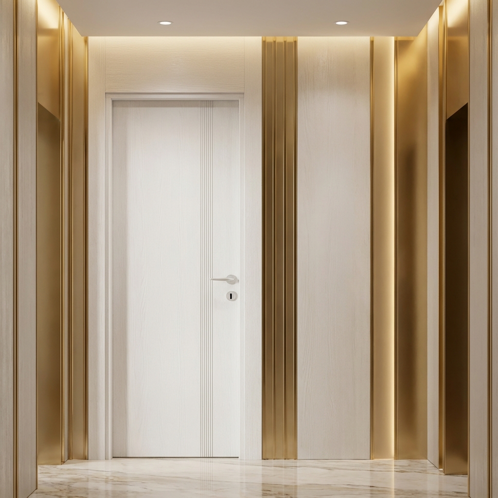 Soho Pearl White Door Installed in Modern Luxury Room