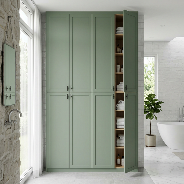 Linen Towel Closet Full