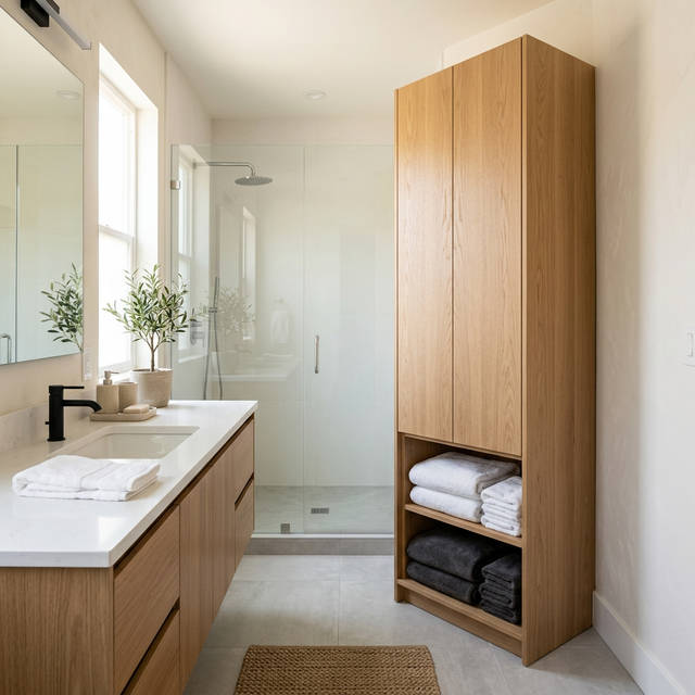 Linen Towel Closet Full