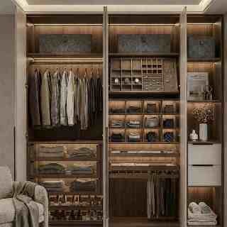 Modern European 4-Door Wardrobe