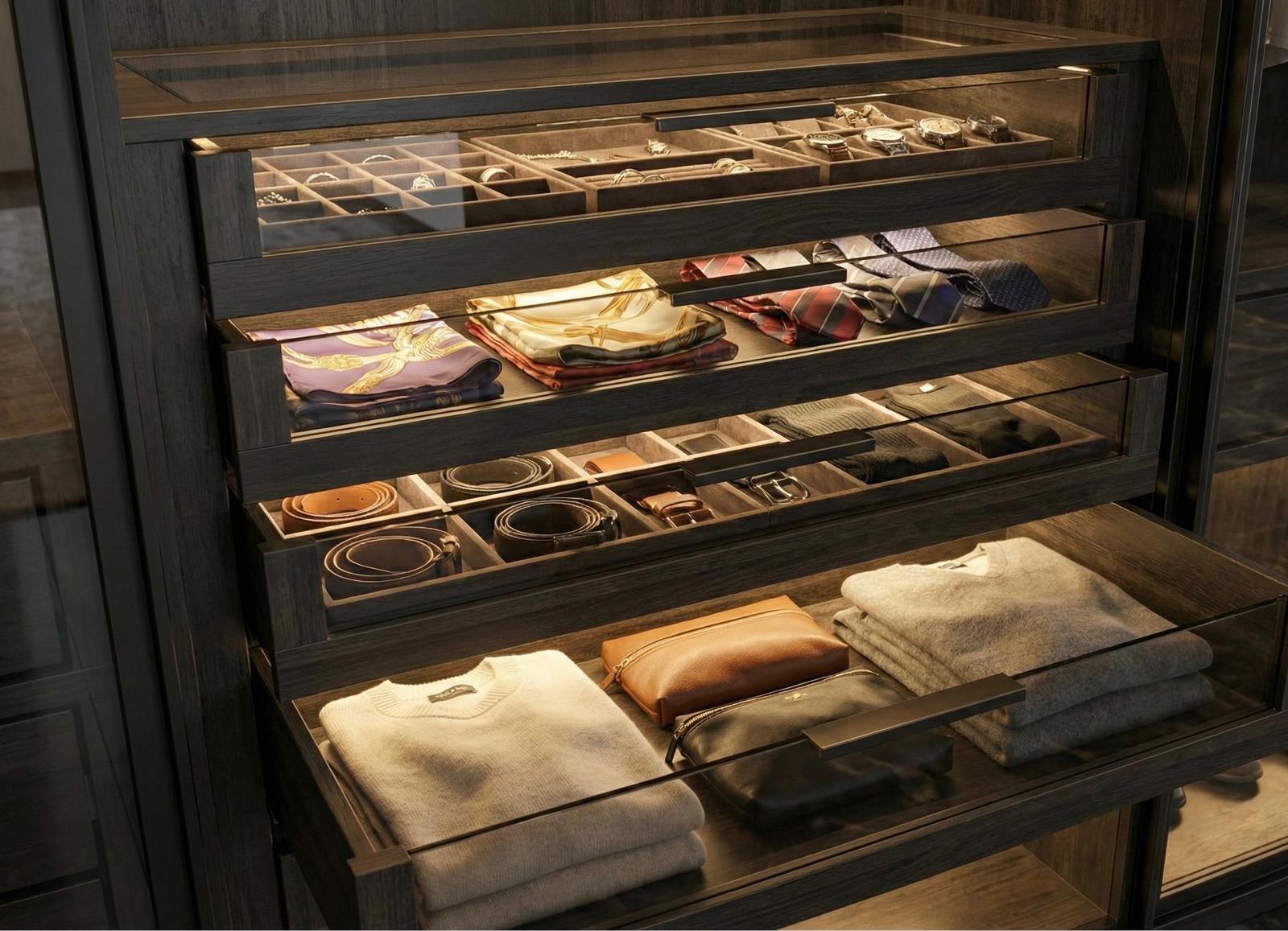 Glass Walk-in Closet