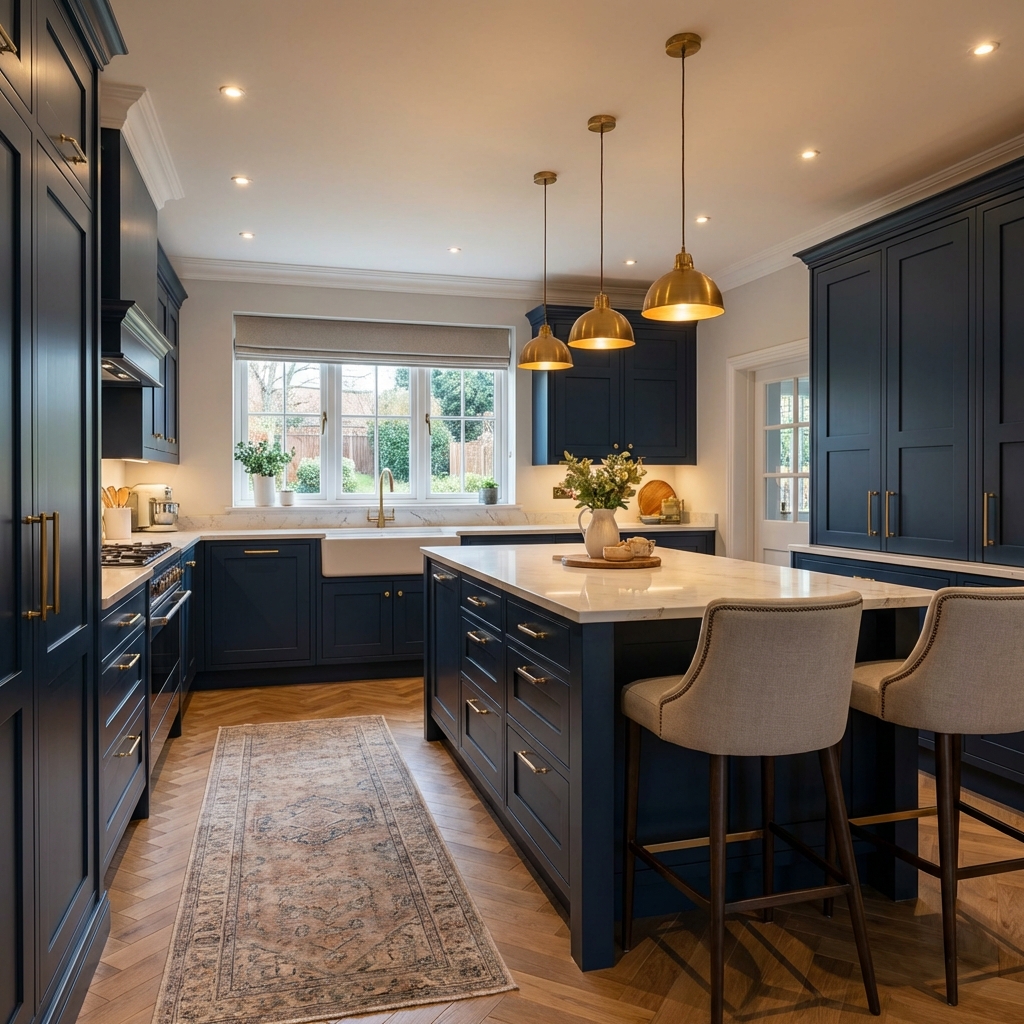 Navy Blue Slim Shaker Kitchen