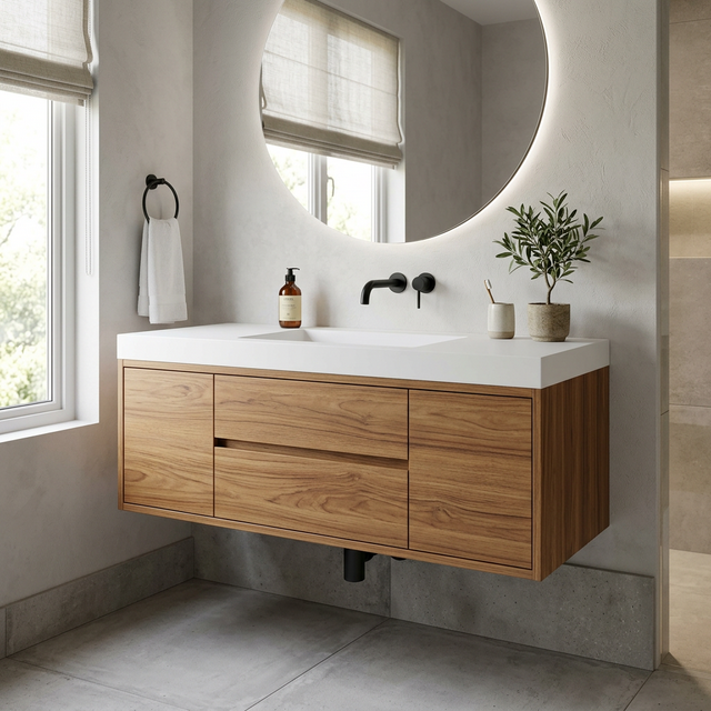 Smooth Teak Floating Full